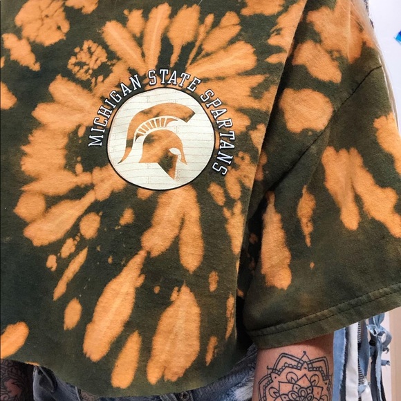 Michigan state Spartans cropped and dyed tee! - Picture 3 of 5